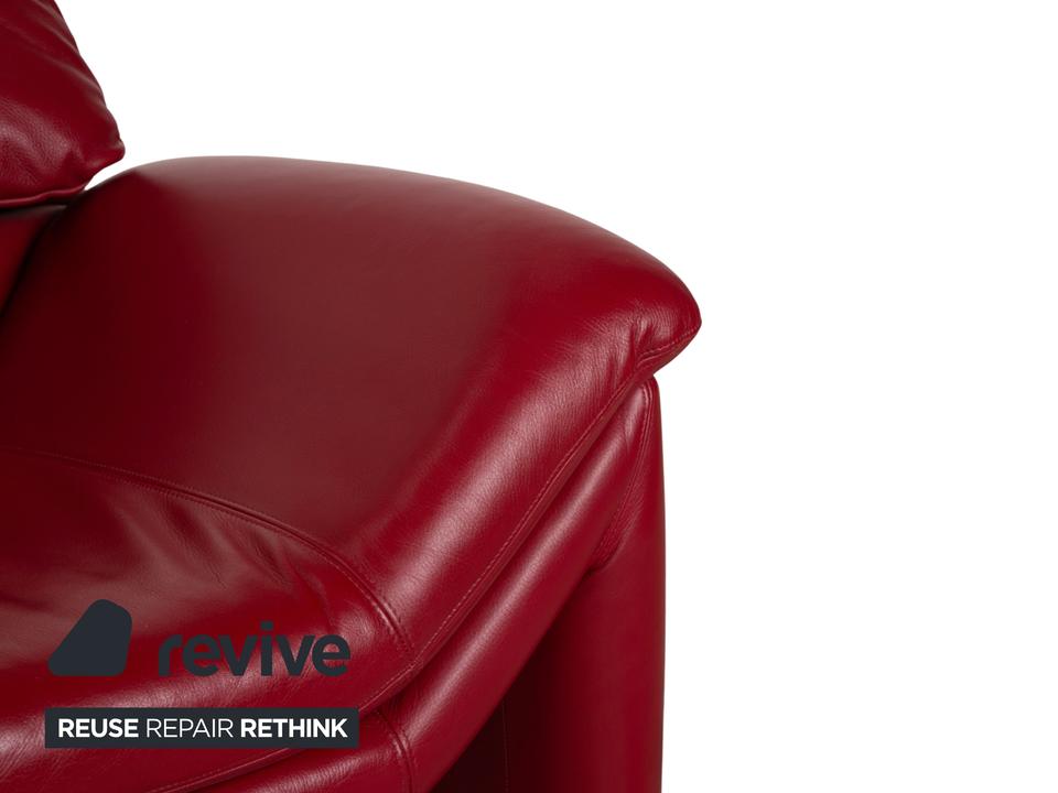 de Sede Leder Zweisitzer Rot Sofa Couch manuelle Funktion – Bild 5