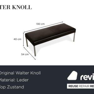 Walter Knoll Living Platform Leder Hocker Braun Dunkelbraun