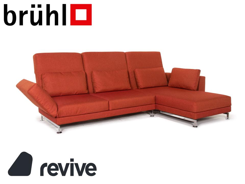 Brühl Moule Stoff Ecksofa Terrakotta Rot Relaxfunktion Funktion ✨