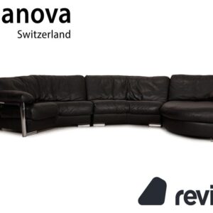 Artanova Medea Leder Ecksofa Schwarz Sofa Couch ✨
