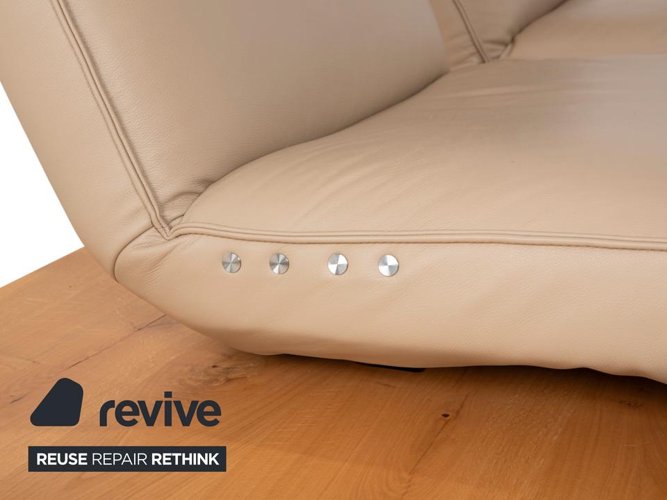 Koinor Free Motion Etino 2 Leder Holz Zweisitzer Beige – Bild 11