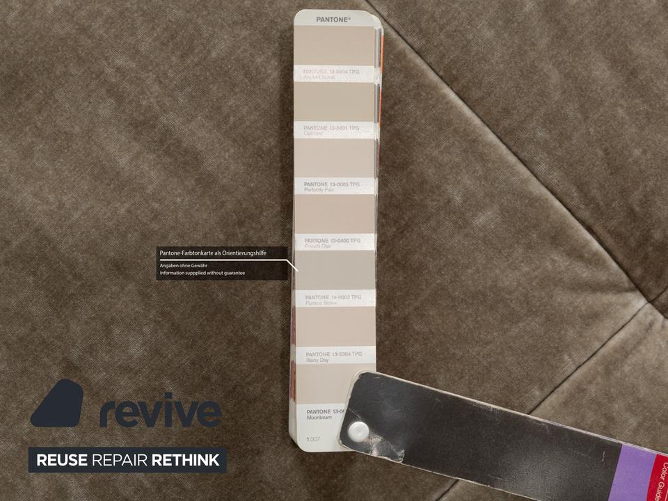 Bretz Teratai Stoff Ecksofa Grau Greige Recamiere links Sofa – Bild 5