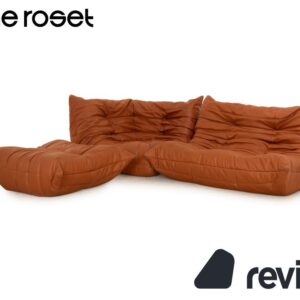 Ligne Roset Togo veganes Leder Sofa Garnitur Braun Cognac ✨