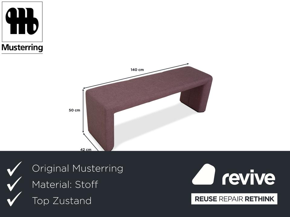 Musterring Stoff Hocker Bank Lila Rosé – Bild 2