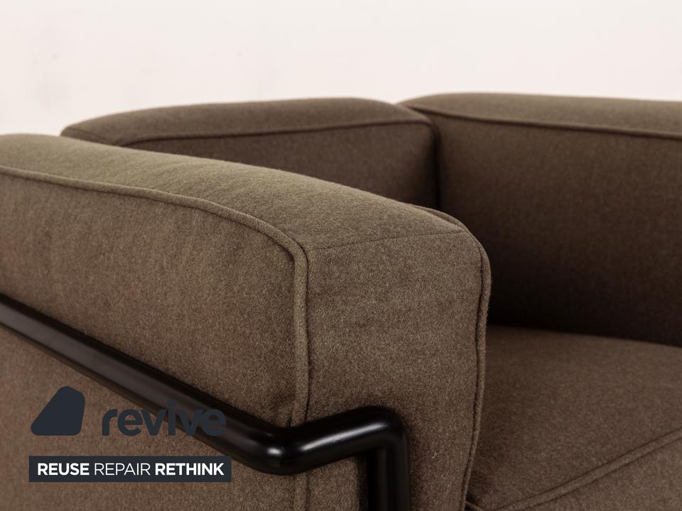 Cassina Le Corbusier LC 2 Stoff Sessel Braun – Bild 3