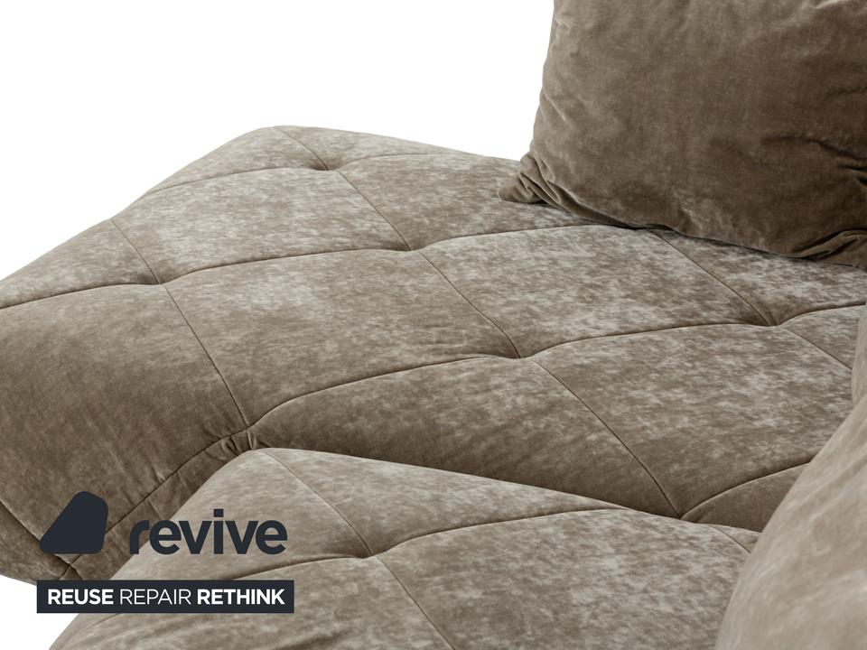Bretz Teratai Stoff Ecksofa Grau Greige Recamiere links Sofa – Bild 4