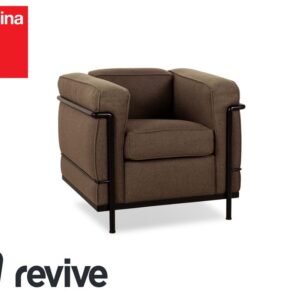 Cassina Le Corbusier LC 2 Stoff Sessel Braun