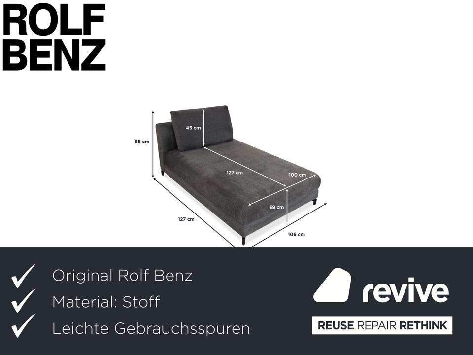 Rolf Benz Nuvola Stoff Liege Grau Daybed – Bild 2