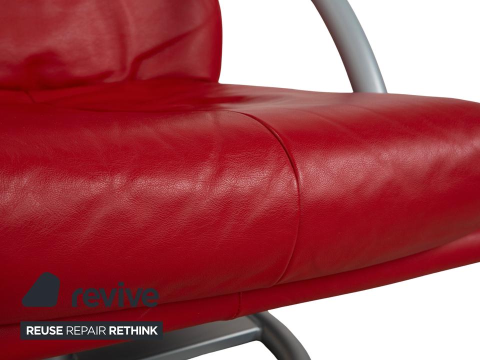 Rolf Benz BMP 418 Leder Sessel Rot – Bild 3
