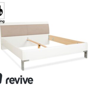 Musterring Holz Leder Bett Beige