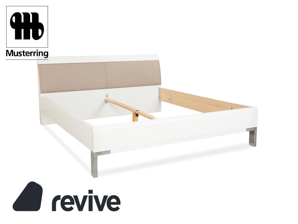 Musterring Holz Leder Bett Beige