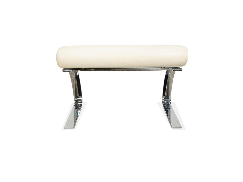 2x Cor Sinus Leder Sessel Freischwinger Creme Weiß inkl. Hocker – Bild 18