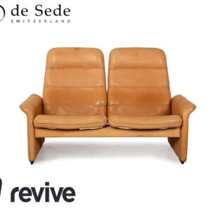 de Sede DS 50 Leder Zweisitzer  Beige Sofa Couch