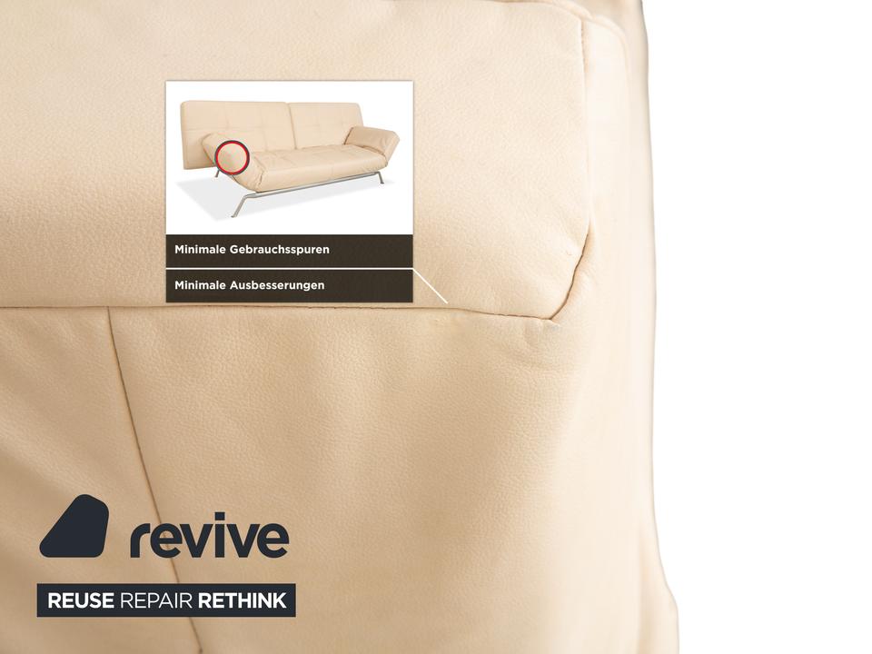 Ligne Roset Smala Dreisitzer Creme Beige veganes Leder manuelle – Bild 10