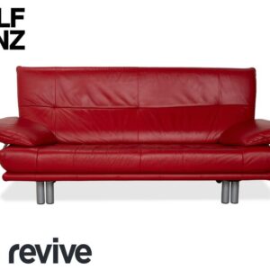 Rolf Benz BMP 418 Leder Zweisitzer Rot Sofa Couch