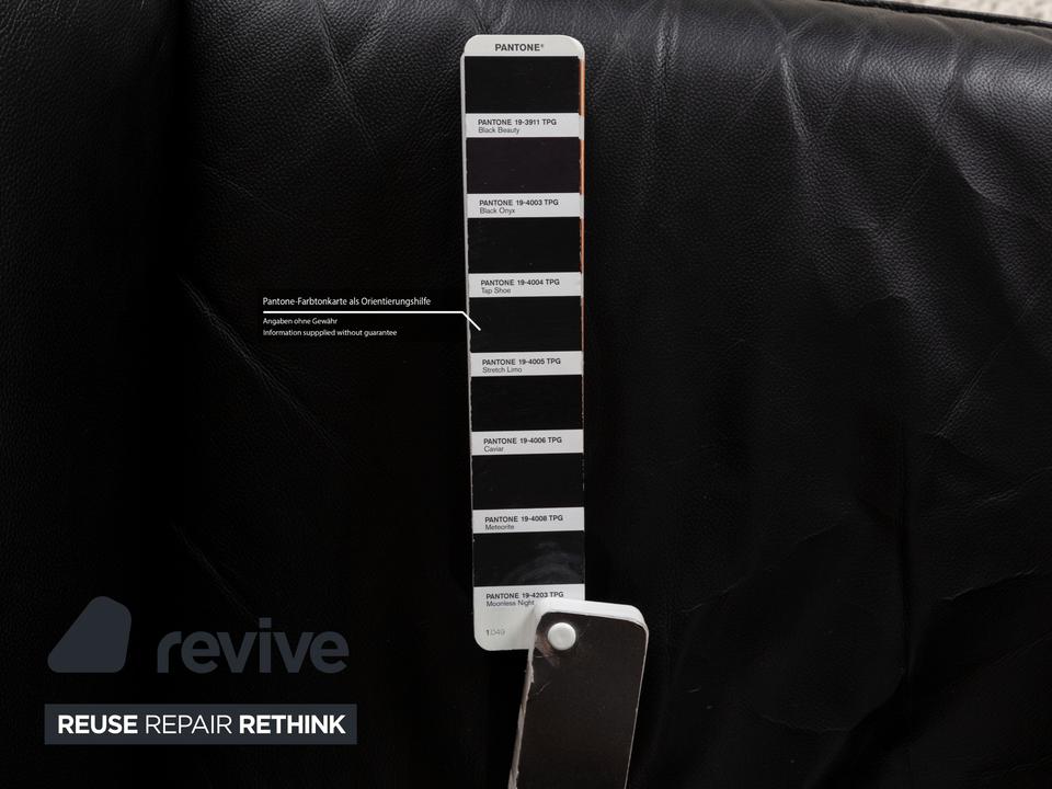 Laauser Atlanta Leder Sessel Schwarz – Bild 6