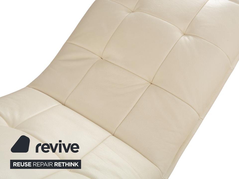 Willi Schillig Woow Leder Liege Weiß Creme Beige Wiegeliege – Bild 3