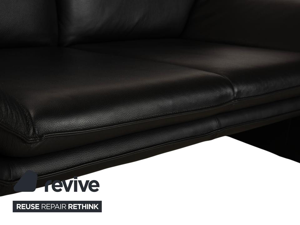 Laauser Atlanta Leder Zweisitzer Schwarz Sofa Couch – Bild 5