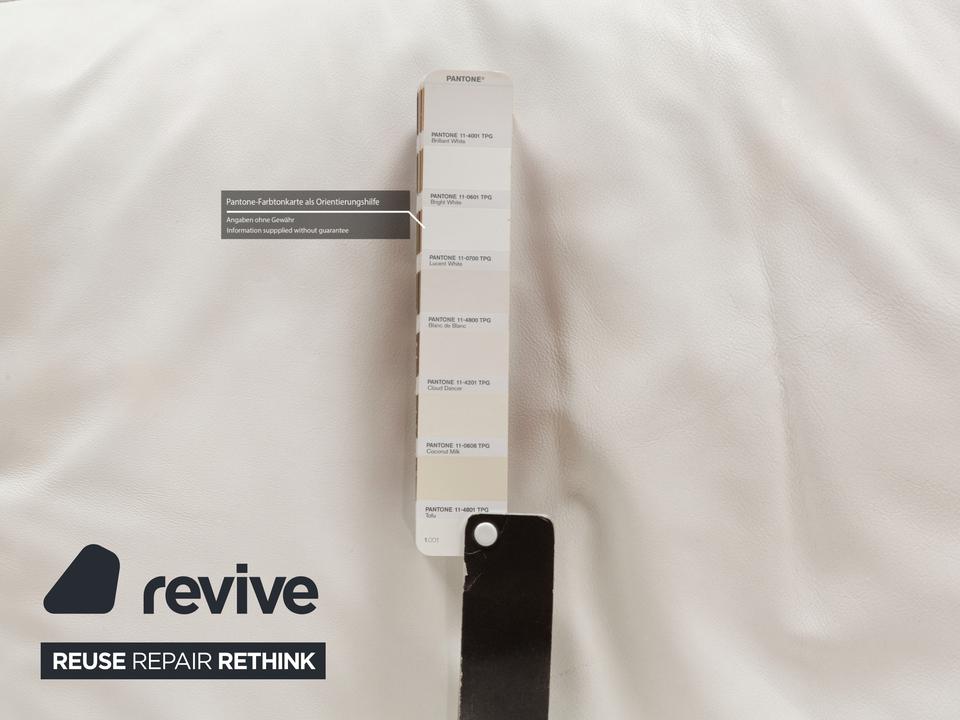 Poltrona Frau Petronio Leder Sofa Garnitur Weiß Sofa Couch – Bild 11