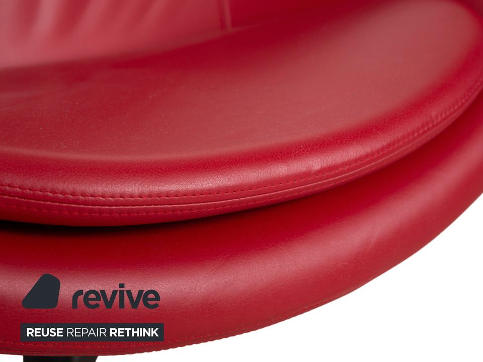 Varier Kokon Leder Sessel inkl. Hocker Rot – Bild 7