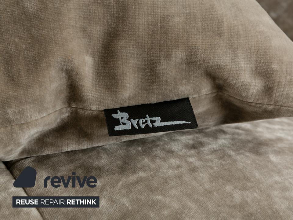 Bretz Teratai Stoff Ecksofa Grau Greige Recamiere links Sofa – Bild 6