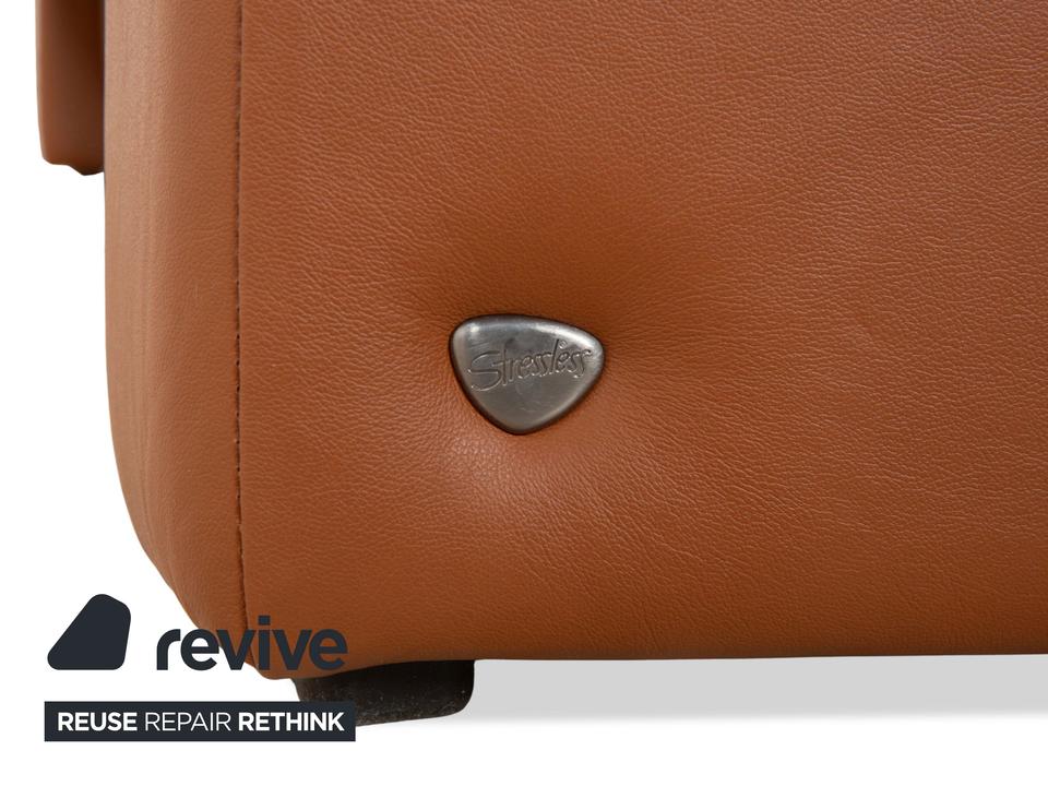 Stressless Sapphire Leder Dreisitzer Sofa Couch Braun manuelle – Bild 7