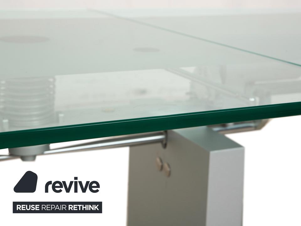 Ronald Schmitt K5000 Glas Esstisch Silber Chrom manuelle Funktion – Bild 5