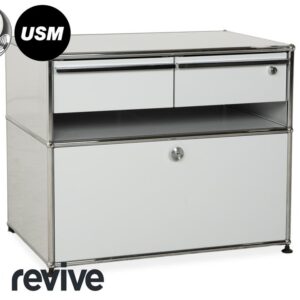 USM Haller Metall Sideboard Hellgrau Hellblau Reinweiß Schublade