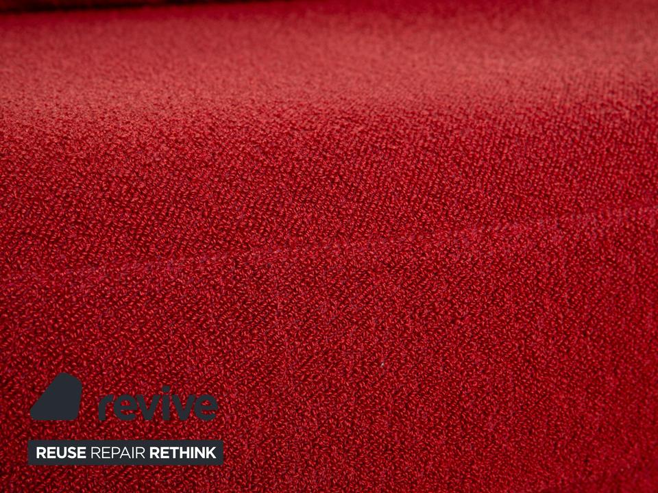 Rolf Benz 2500 Stoff Dreisitzer Rot Sofa Couch – Bild 3