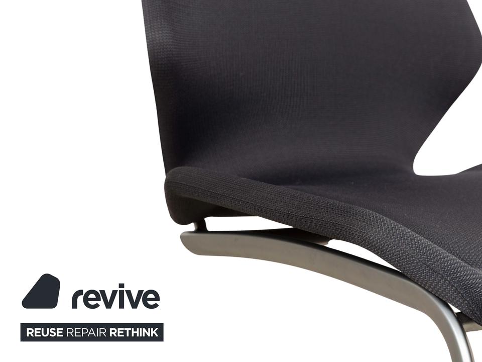 6er Garnitur Rolf Benz 610 Stoff Stuhl Grau – Bild 6