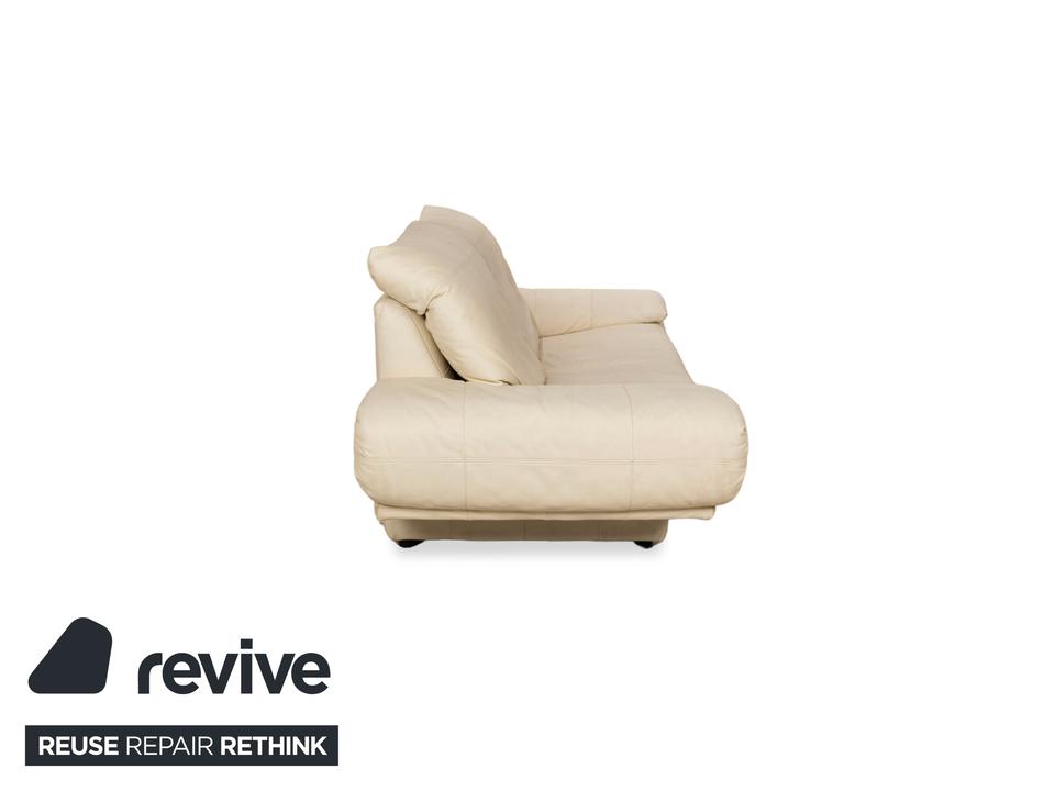 Rolf Benz 345 Leder Zweisitzer Creme Sofa Couch – Bild 11