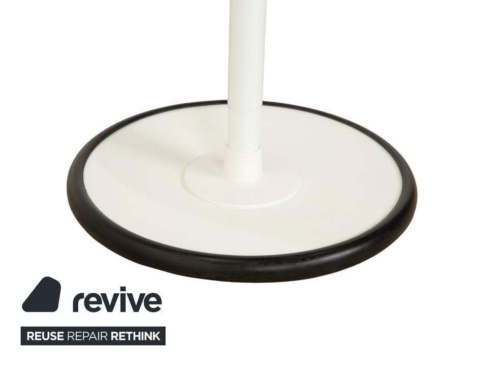 Varier Move Sitz-Steh Hocker Stuhl Stoff Blau Basis Weiß Holz – Bild 8