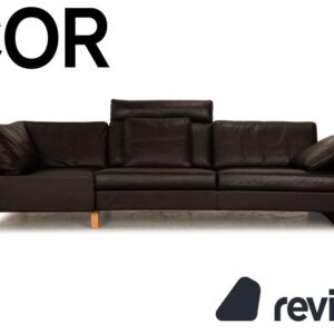 Cor Conseta Leder Viersitzer Dunkelbraun Sofa Couch