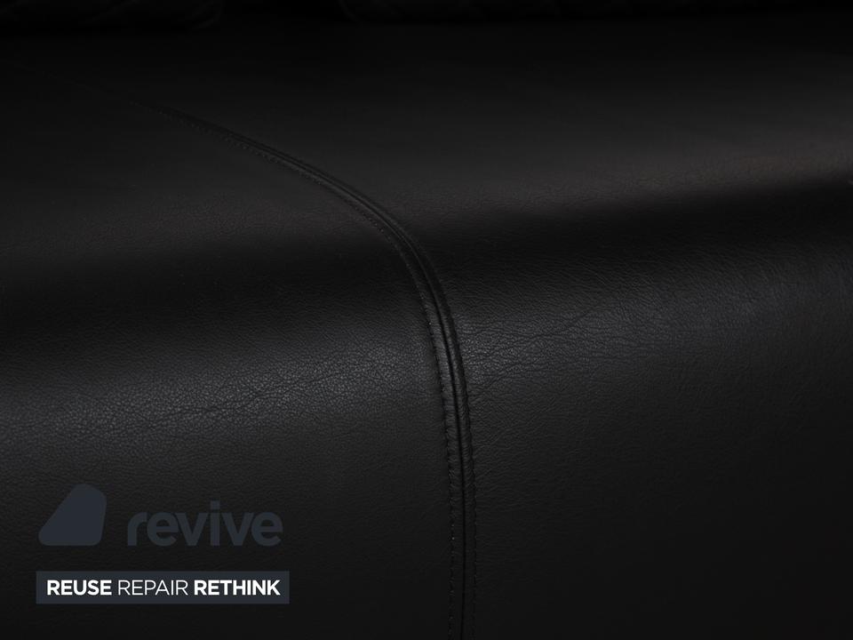 Rolf Benz 325 Leder Dreisitzer Schwarz Sofa Couch – Bild 3