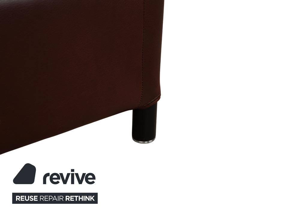Wittmann Aura XL Leder Sessel Braun Rot – Bild 6