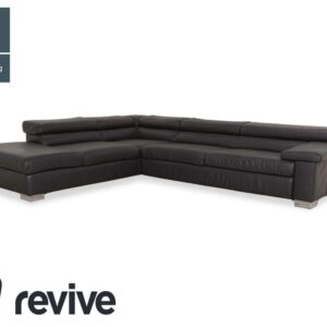 Ewald Schillig Courage Leder Sofa Grau Ecksofa Couch manuelle