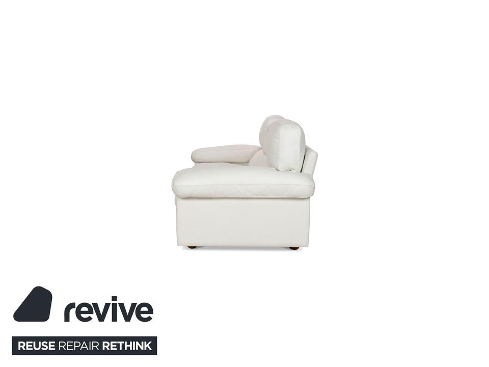 Poltrona Frau Petronio Leder Sofa Garnitur Weiß Sofa Couch – Bild 16