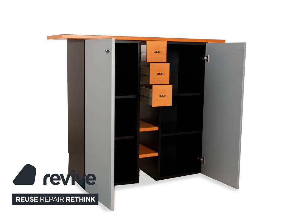 Interlübke Holz Sideboard Braun Grau Schwarz Schrank Schubladen – Bild 4
