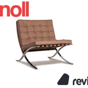 Knoll International Barcelona Chair Stoff Sessel Beige Chair ✨