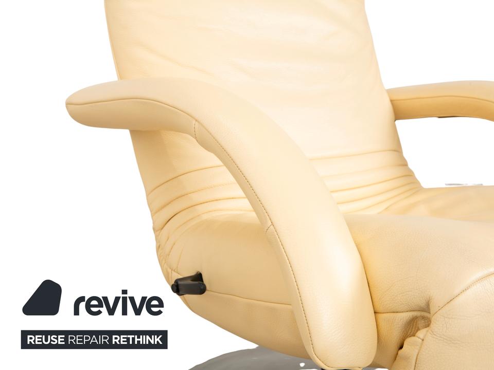 Jori Yoga Mono Move Leder Sessel Creme manuelle Funktion – Bild 6