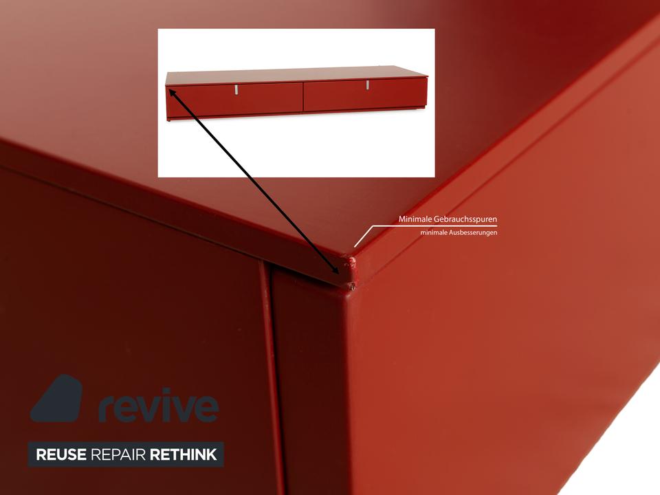 Kettnacker Holz Sideboard Rot Lowboard – Bild 7