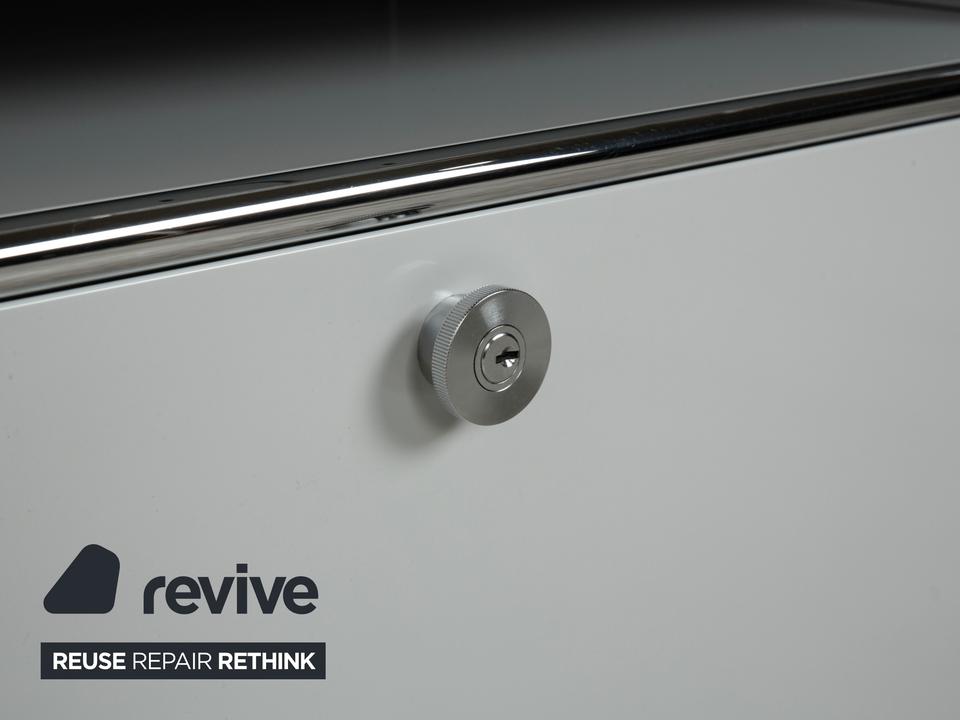 USM Haller Metall Sideboard Hellgrau Hellblau Reinweiß Schublade – Bild 7