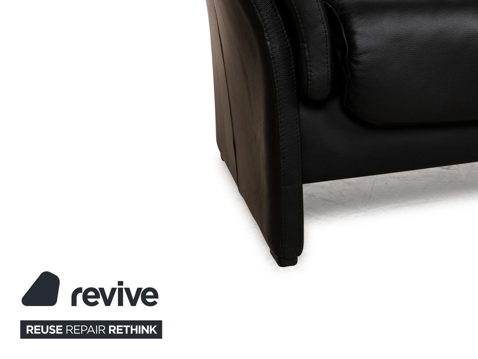 Stressless Leder Dreisitzer Schwarz Sofa Couch – Bild 5