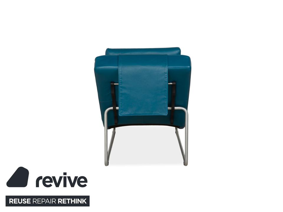 Rolf Benz 680 Leder Liege Petrol Blau manuelle Funktion – Bild 13