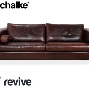 Machalke Amadeo Leder Dreisitzer Rot Braun Sofa Couch