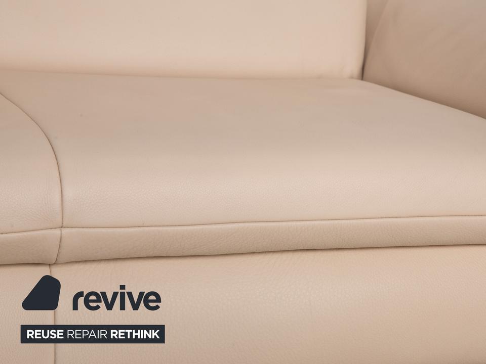 Koinor Rossini Leder Sofa Creme Zweisitzer Couch Funktion ✨ – Bild 4