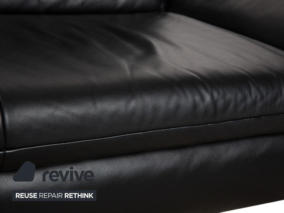 Koinor Rossini Dreisitzer Leder Sofa Dunkelblau manuelle – Bild 5