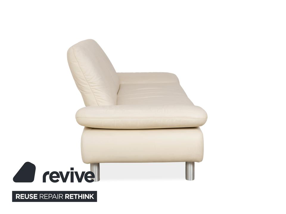 Koinor Rivoli Leder Dreisitzer Creme manuelle Funktion Sofa Couch – Bild 11