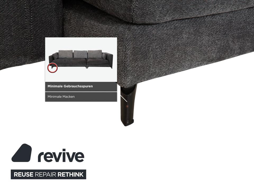 Rolf Benz Nuvola Stoff Viersitzer Grau Anthrazit Sofa Couch – Bild 6