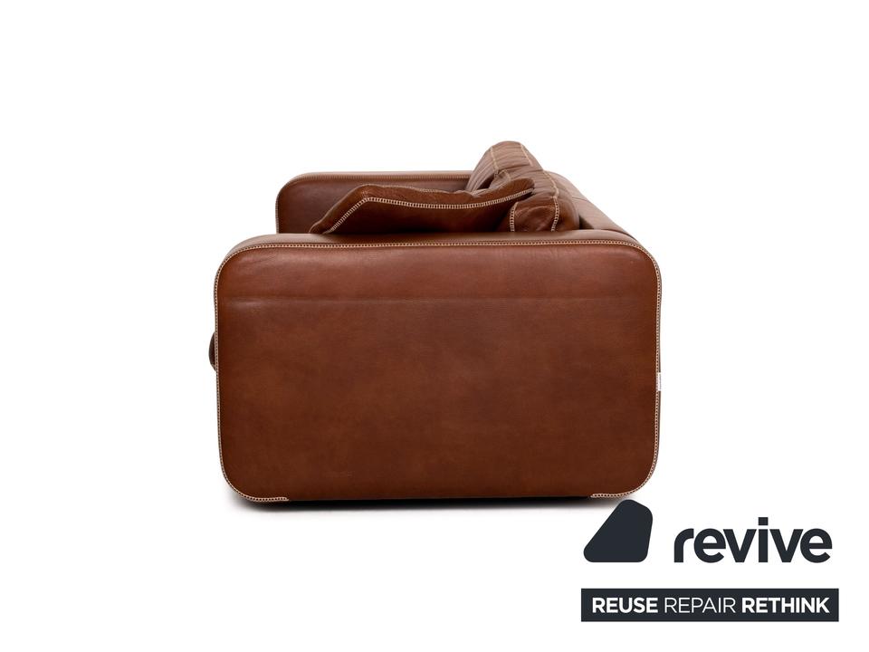 Machalke Valentino Leder Sofa Braun Dreisitzer Couch ✨ – Bild 12